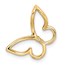 14K Yellow Gold Butterfly Chain Slide - 18.5 mm