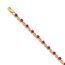 14k Yellow Gold Composite Ruby Round Bracelet - 7 in.