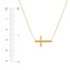 14K Yellow Gold Cross .8mm Diamond Cut Cable Chain - 16"-18"