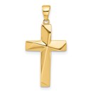 14K Yellow Gold Cross Pendant - 29.1 mm