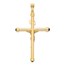 14K Yellow Gold Crucifix Onyx Pendant - 54 mm