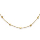 14K Yellow Gold Cube Stations Necklace - 17 in.