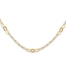 14K Yellow Gold D/C Paperclip Link Necklace - 18 in.