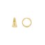 14K Yellow Gold D/C Tapered Reversible Hoop Earring