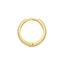 14K Yellow Gold D/C Tapered Reversible Hoop Earring