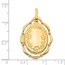 14k Yellow Gold Dancing 24 mm Oval Locket Pendant