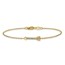 14k Yellow Gold Diamond Arrow Bracelet - 7 in.