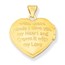 14k Yellow Gold Diamond Claddagh Heart Locket - 20 mm