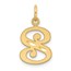 14K Yellow Gold Diamond-cut Letter S Initial Charm - 20.4 mm