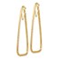 14k Yellow Gold Diamond-cut Triangle Hoop Earrings