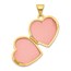 14k Yellow Gold Diamond Heart Locket Pendant - 22 mm