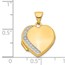 14k Yellow Gold Diamond Heart Locket Pendant - 22 mm