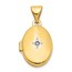 14k Yellow Gold Diamond Locket - 20 mm