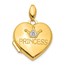 14k Yellow Gold Diamond Princess Locket Pendant - 22 mm