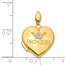 14k Yellow Gold Diamond Princess Locket Pendant - 22 mm