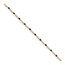 14k Yellow Gold Diamond Sapphire Oval Link Bracelet - 7 in.