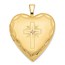 14k Yellow Gold Diamond Set Cross Heart Locket - 25 mm