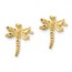 14k Yellow Gold Dragonfly Post Earrings