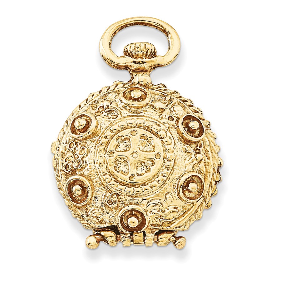 14k Yellow Gold Fancy Domed Locket