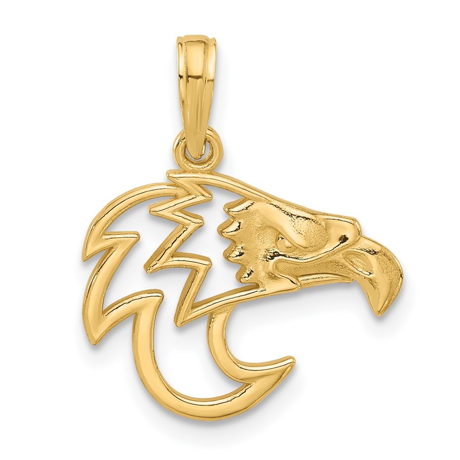 14K Yellow Gold Fancy Eagle Charm - 21.7 mm