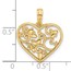 14K Yellow Gold Fancy Heart Charm - 20.1 mm