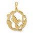 14K Yellow Gold Fancy Hummingbird Charm - 26 mm