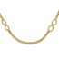 14K Yellow Gold Fancy Oval Links Curb Necklace - 18 in.