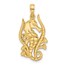 14K Yellow Gold Fancy Seahorse Charm - 29.7 mm