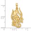 14K Yellow Gold Fancy Seahorse Charm - 29.7 mm