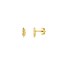 14K Yellow Gold Feather Baby Stud Earring