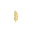 14K Yellow Gold Feather Baby Stud Earring