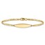 14K Yellow Gold Figaro Link ID Bracelet - 8 in.