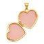 14k Yellow Gold Floral Etched 19 mm Heart Locket Pendant