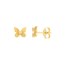 14K Yellow Gold Fluted Butterfly Stud Earring