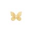 14K Yellow Gold Fluted Butterfly Stud Earring