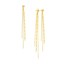 14K Yellow Gold Front To Back 4 mm Ball w/Mi x Chain Tassel