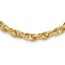 14K Yellow Gold & Grooved Fancy Oval Link Necklace - 18 in.