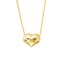 14K Yellow Gold Heart .9 mm Cable Chain Necklace - 16" - 18"