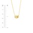 14K Yellow Gold Heart .9 mm Cable Chain Necklace - 16" - 18"