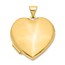 14k Yellow Gold Heart Domed Plain Locket - 26 mm