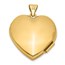 14k Yellow Gold Heart Domed Plain Locket - 26 mm