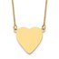 14K Yellow Gold Heart Engravable Disc 18in Necklace - 18.75 in.