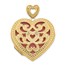 14k Yellow Gold Heart w/Diamond Vintage Locket - 24 mm