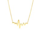 14K Yellow Gold Heartbeat Cable Chain - Adjustable 16"-18"