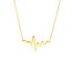 14K Yellow Gold Heartbeat Cable Chain - Adjustable 16"-18"