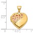 14k Yellow Gold Hearts Cut Out Diamond Heart Locket - 22 mm