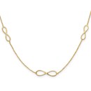 14K Yellow Gold Infinity Stations Necklace - 16 in.