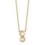 14k Yellow Gold Infinity Symbol CZ Necklace - 20 in.