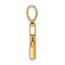 14K Yellow Gold Letter G Initial Pendant - 16 mm