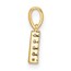 14K Yellow Gold Letter L Initial with Bail Pendant - 13 mm